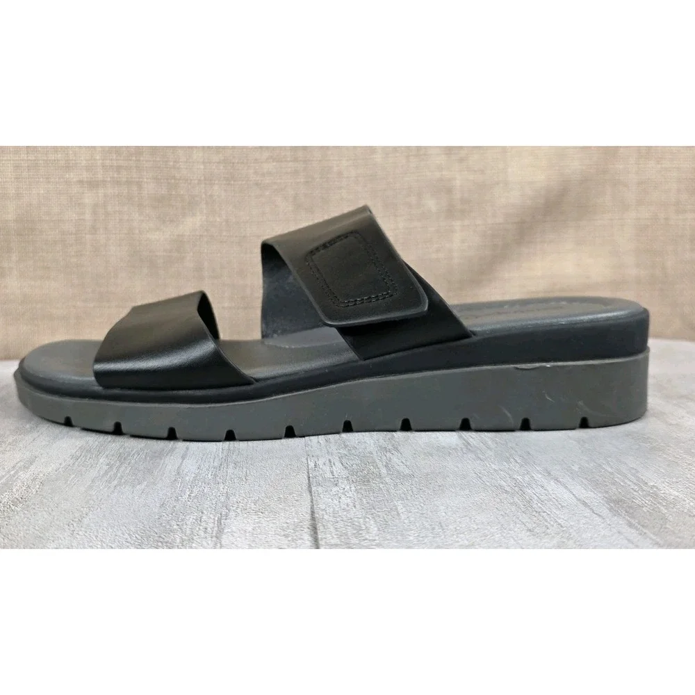 Baretraps Relena Women's Black Wedge Heel Sandals Comfort‎ Casual Boho Size 8.5M